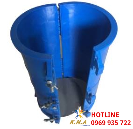 Khuôn đúc mẫu bê tông hình trụ  KT 150x300mm bằng nhựa (2 mảnh, có bản lề)
